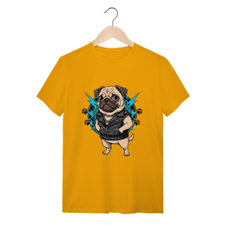 Nome do produto Camiseta Pug Rocker Heavy Metal – Roupa de Cachorro com Atitude Punk