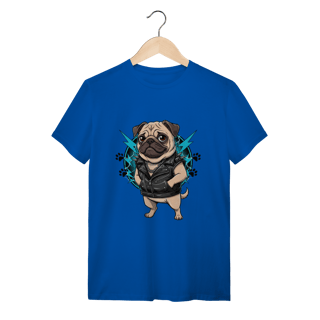 Nome do produto Camiseta Pug Rocker Heavy Metal – Roupa de Cachorro com Atitude Punk
