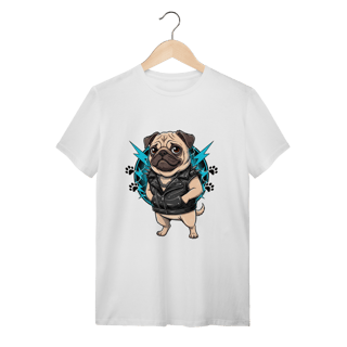 Camiseta Pug Rocker Heavy Metal – Roupa de Cachorro com Atitude Punk
