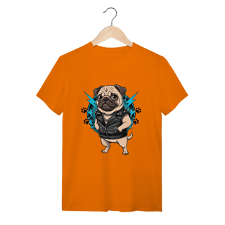 Nome do produto Camiseta Pug Rocker Heavy Metal – Roupa de Cachorro com Atitude Punk