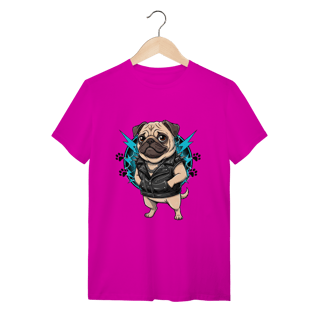 Nome do produto Camiseta Pug Rocker Heavy Metal – Roupa de Cachorro com Atitude Punk