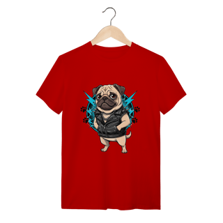 Nome do produto Camiseta Pug Rocker Heavy Metal – Roupa de Cachorro com Atitude Punk