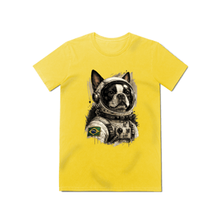 Camiseta Baby Long Estonada Feminina Astronauta