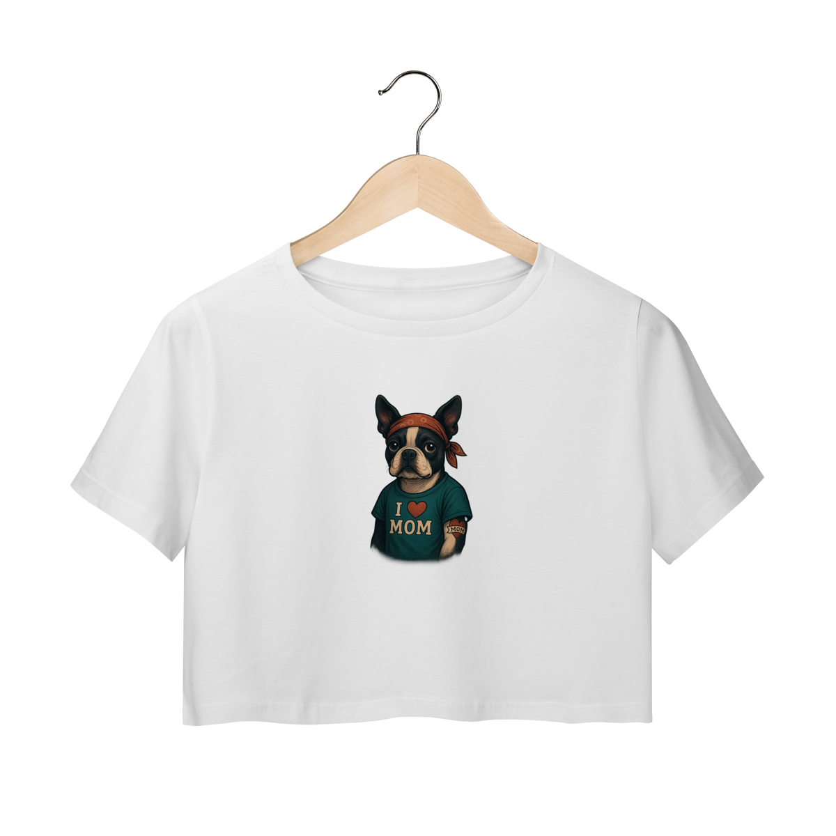 Nome do produto: Camiseta Cropped Feminina - Mamãe, Seu Amor é Minha Tatuagem