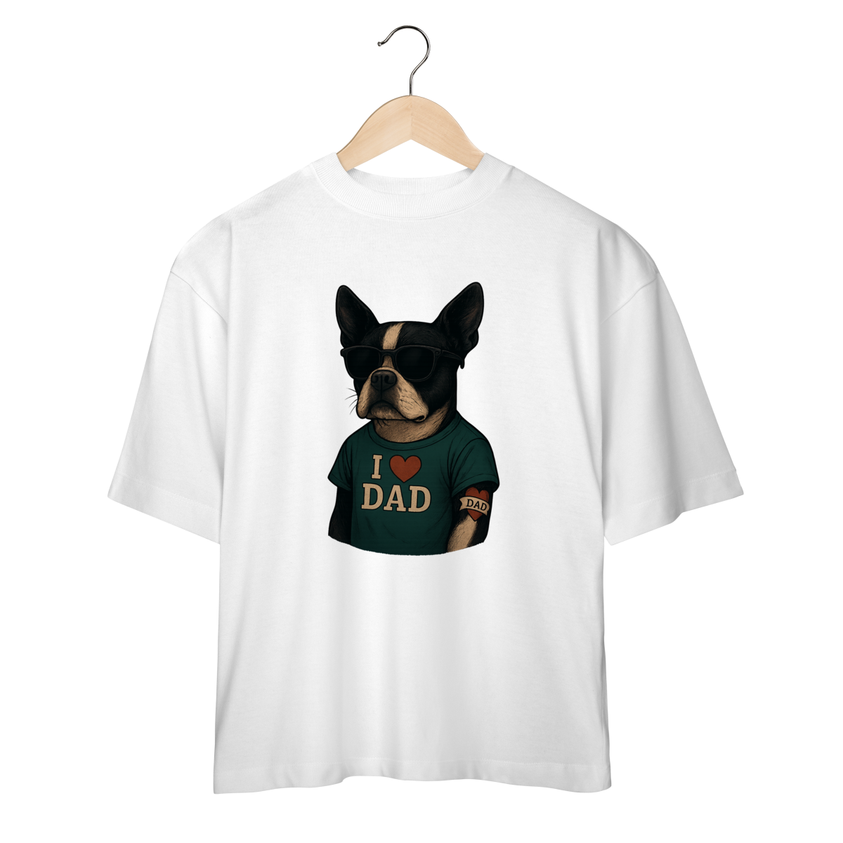 Nome do produto: Camiseta Oversized - I love DAD