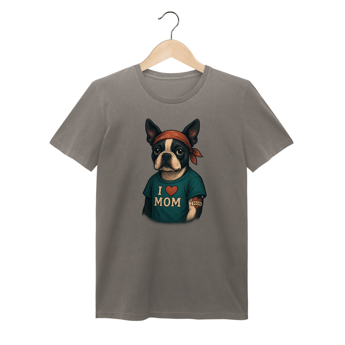 Nome do produto: Camiseta Baby Long Estonada Feminina - Mamãe, Seu Amor é Minha Tatuagem