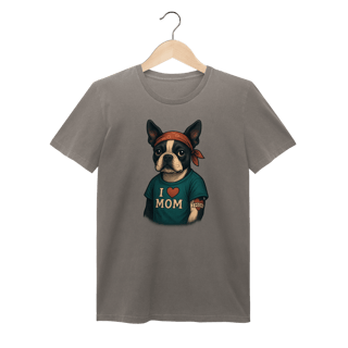 Camiseta Baby Long Estonada Feminina - Mamãe, Seu Amor é Minha Tatuagem