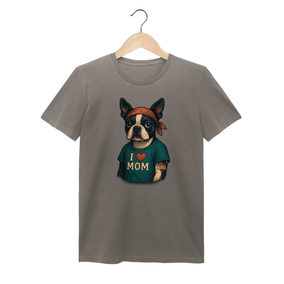 Camiseta Baby Long Estonada Feminina - Mamãe, Seu Amor é Minha Tatuagem