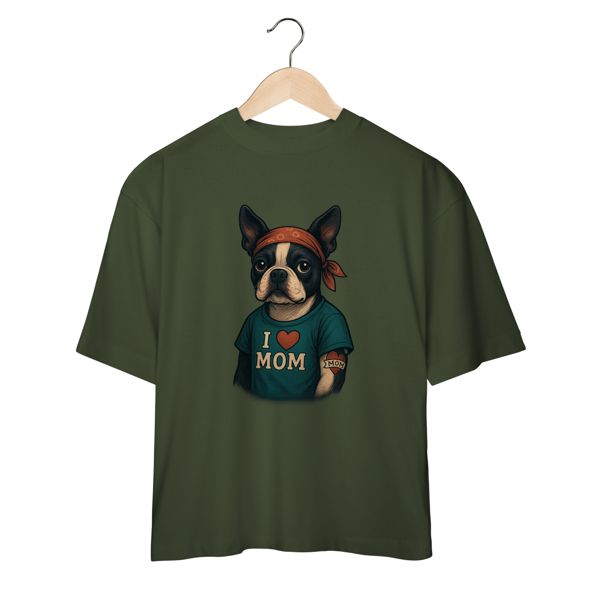 Nome do produto: Camiseta Oversized - Mamãe, Seu Amor é Minha Tatuagem