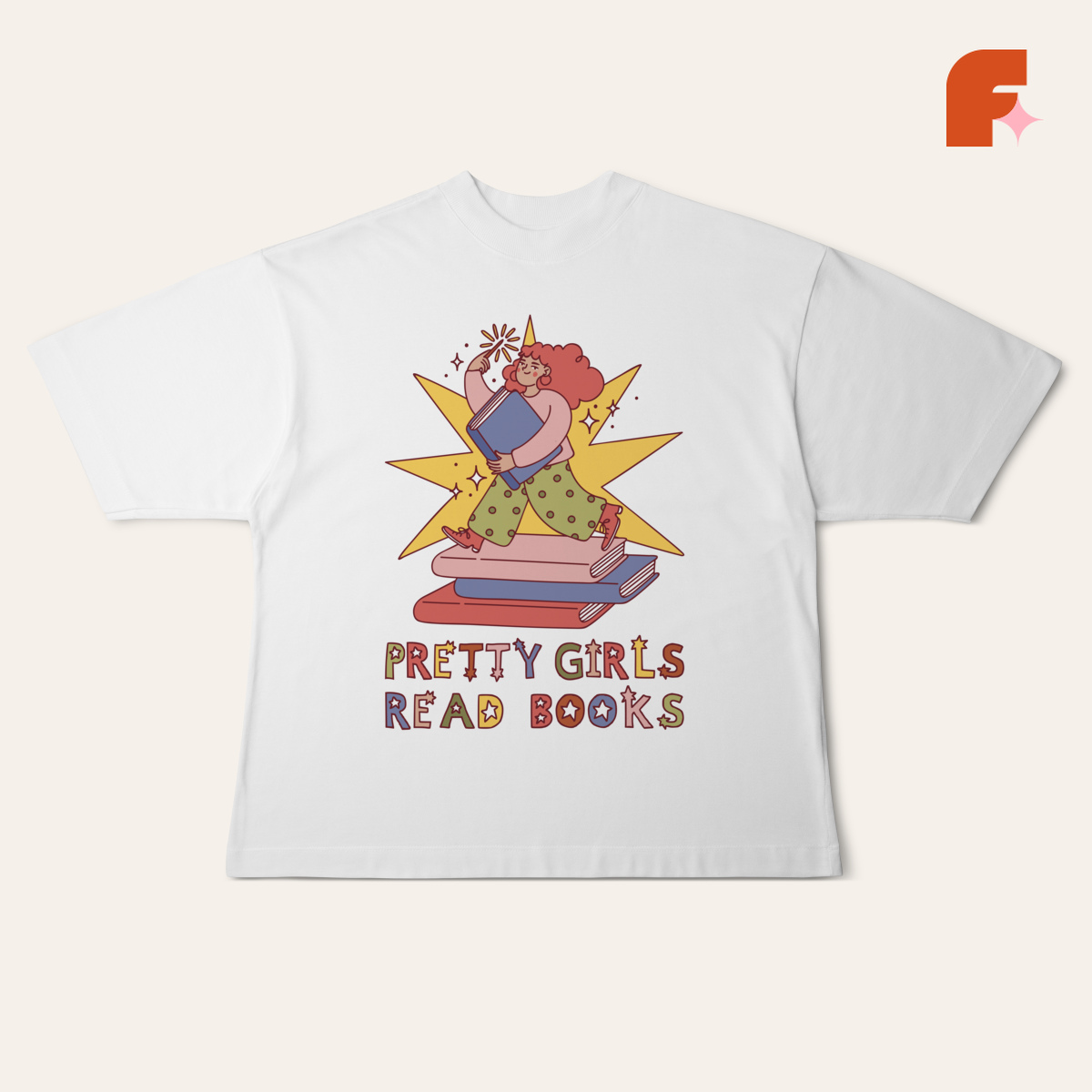 Camiseta Oversized Pretty Girls Read Books