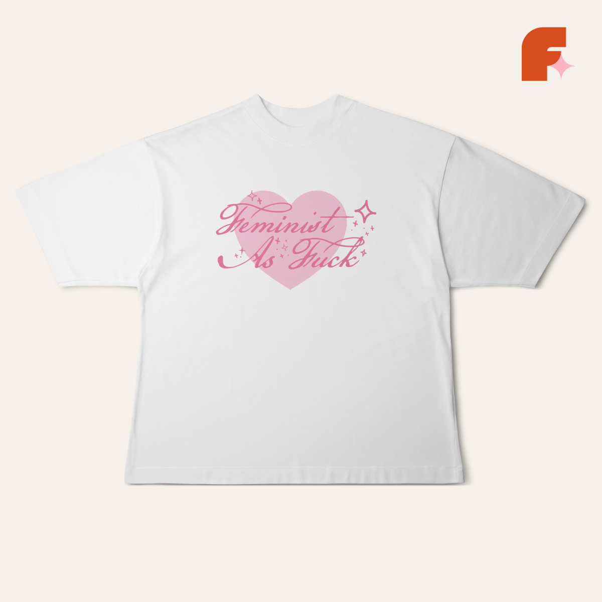 Camiseta Oversized Feminist AF