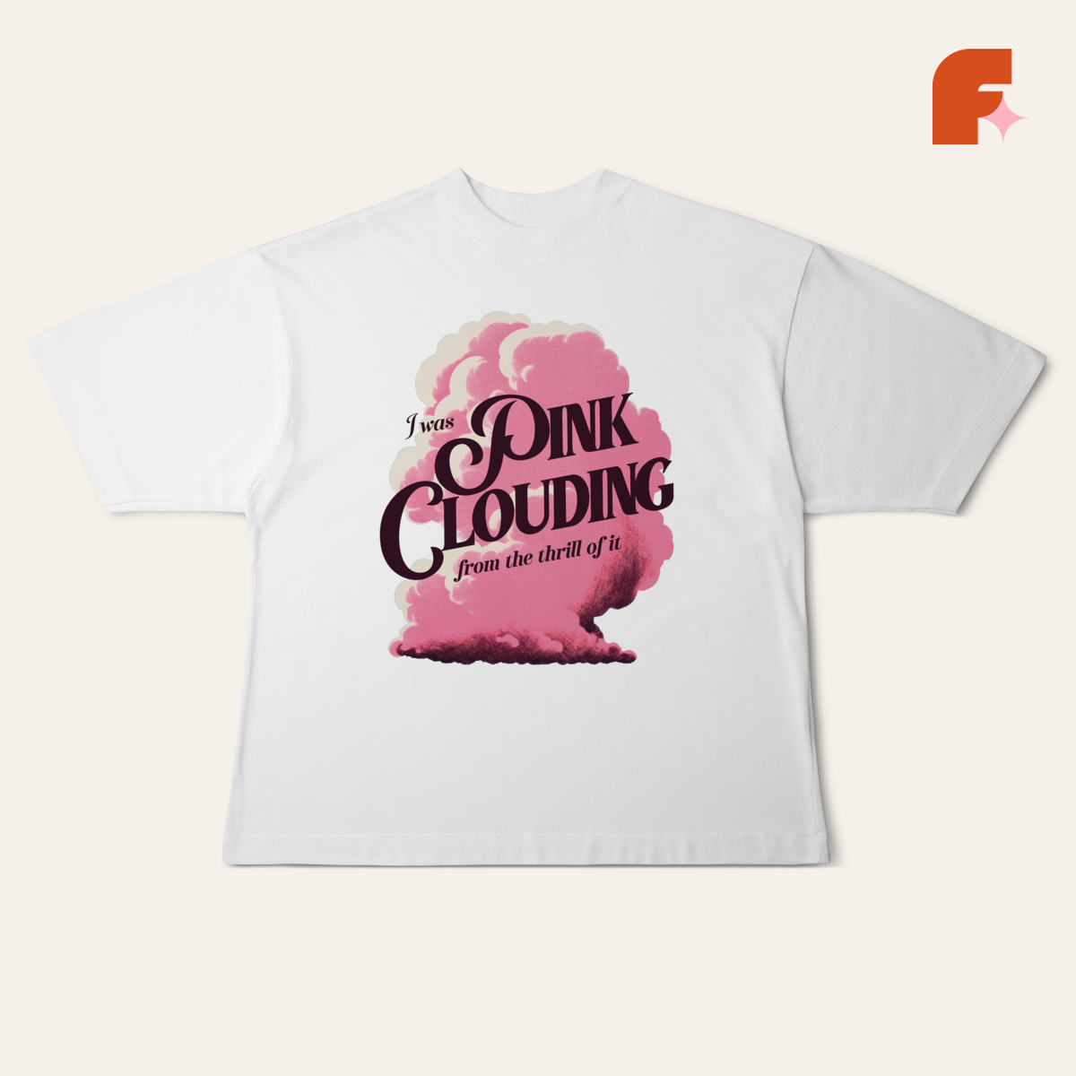 Nome do produto: Camiseta Oversized Pink Clouding