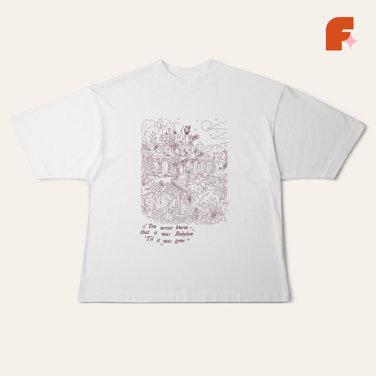 Nome do produto: Camiseta Oversized Babylon