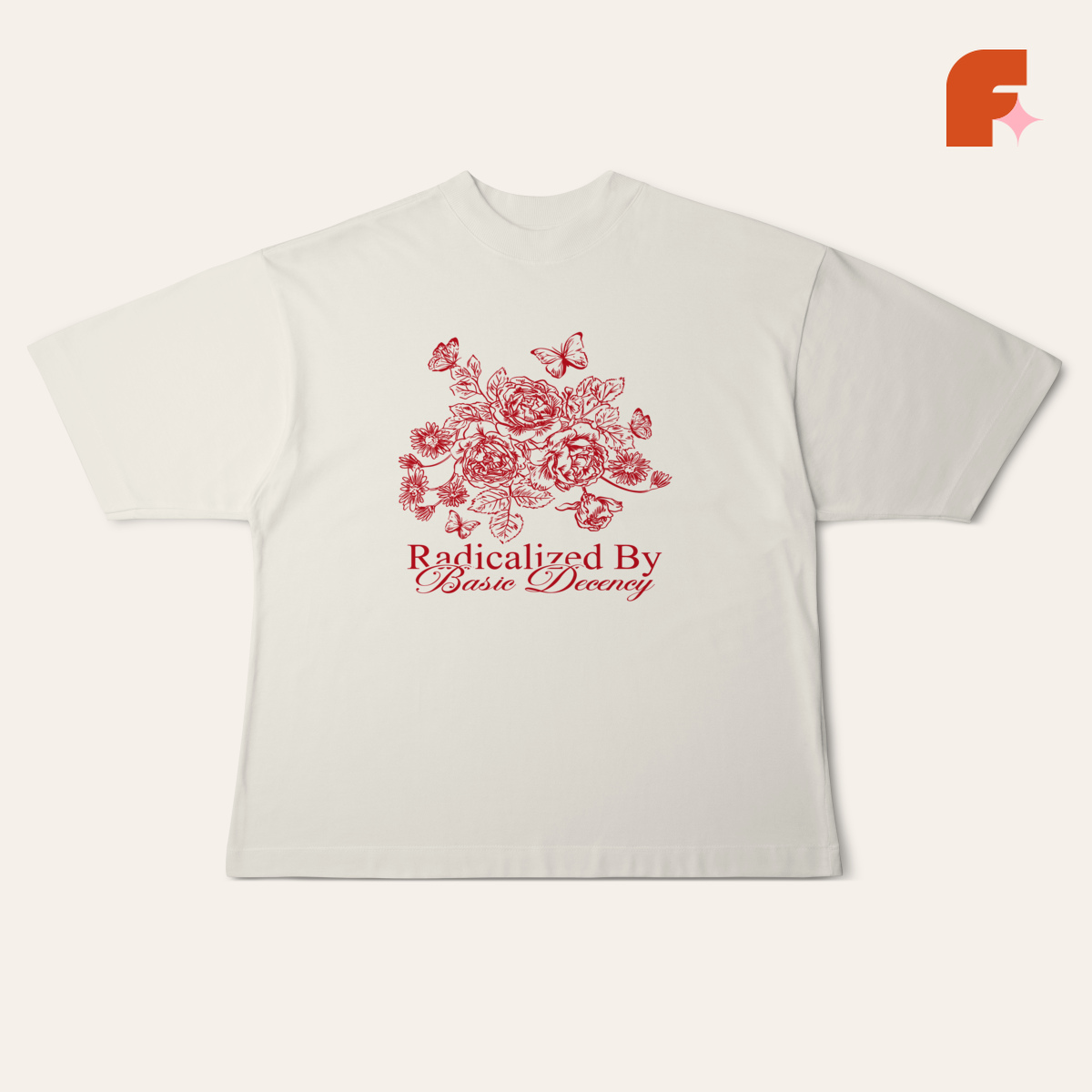 Camiseta Oversized Radicalized By Basic Decency