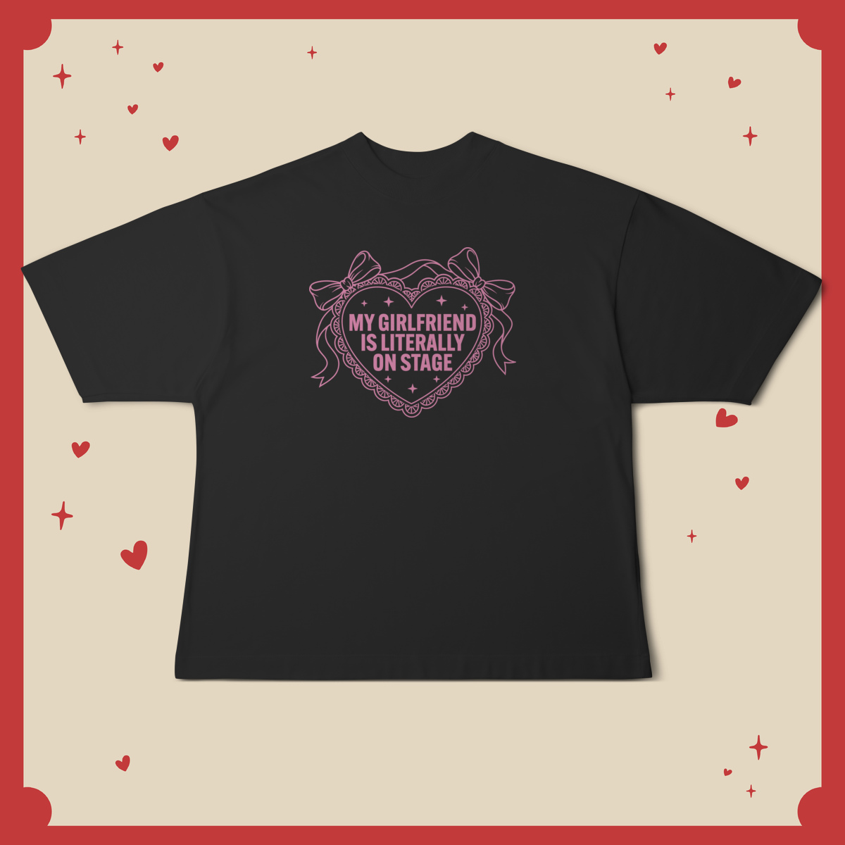 Nome do produto: Camiseta Oversized Girlfriend On Stage