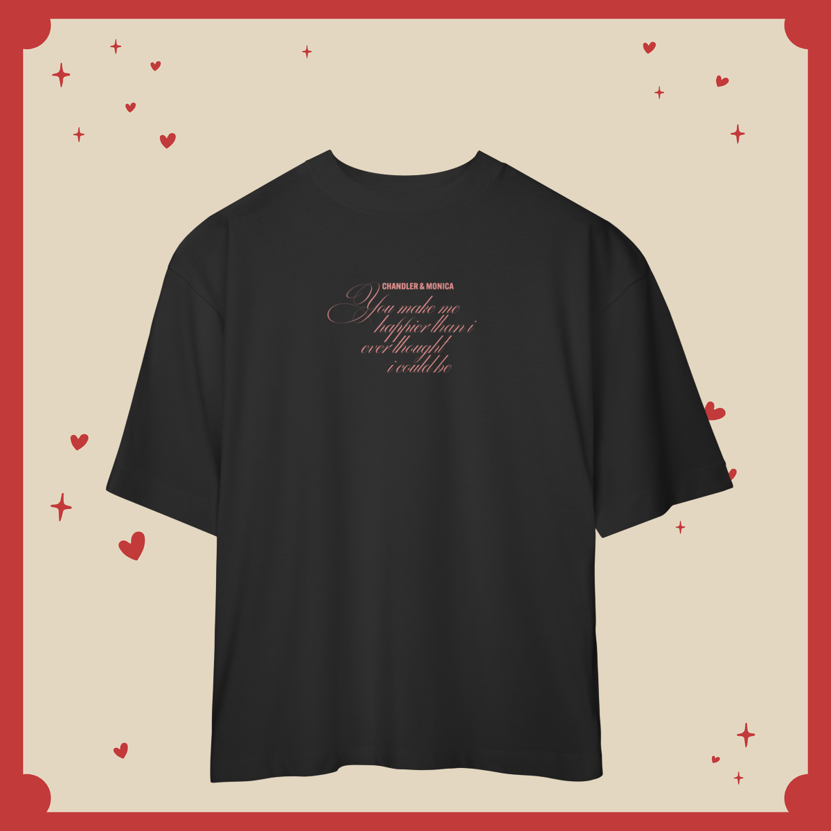 Nome do produto: Camiseta Oversized Chandler & Monica