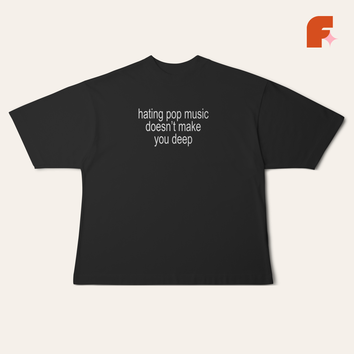 Camiseta Oversized Pop Music