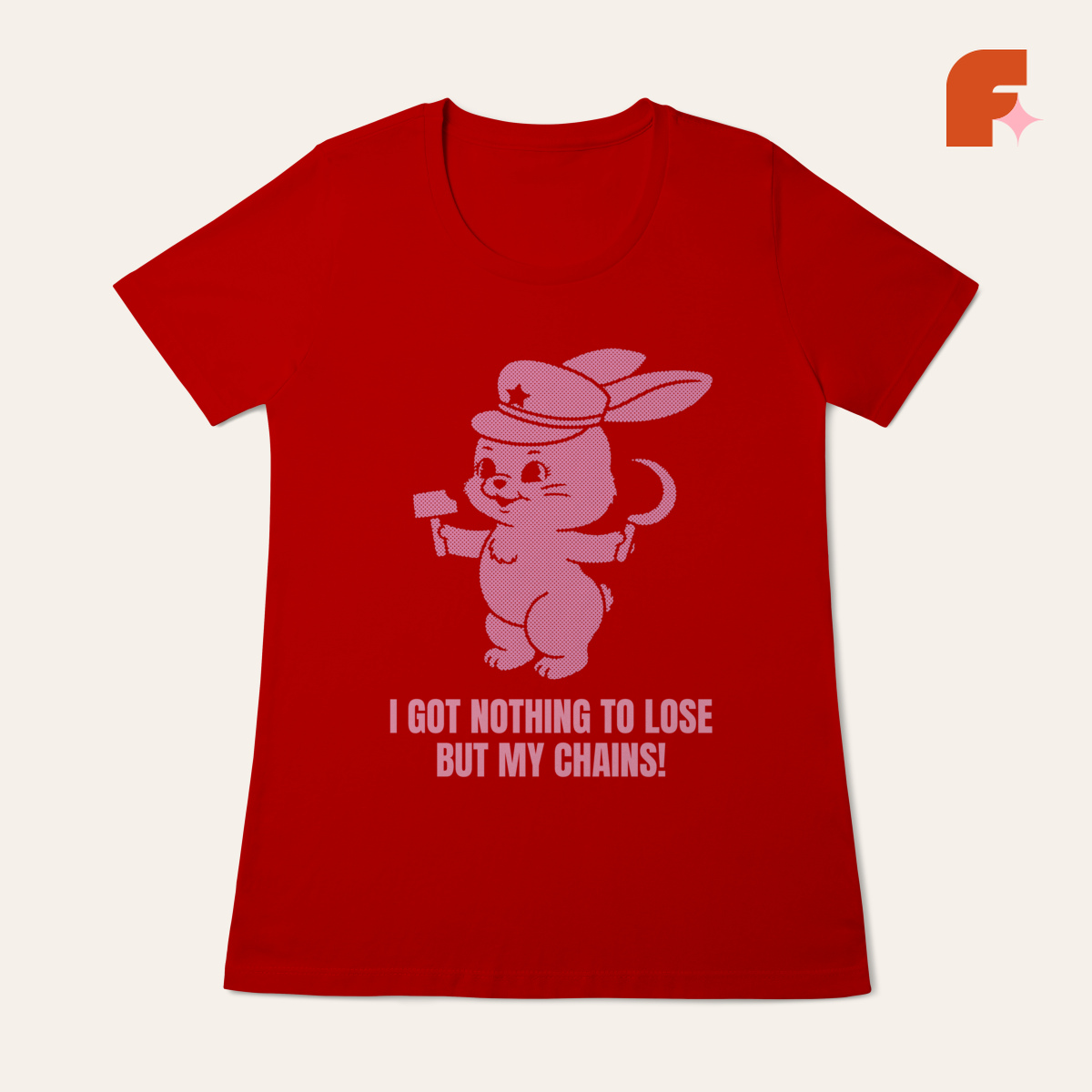 Baby Tee Commie Bunny