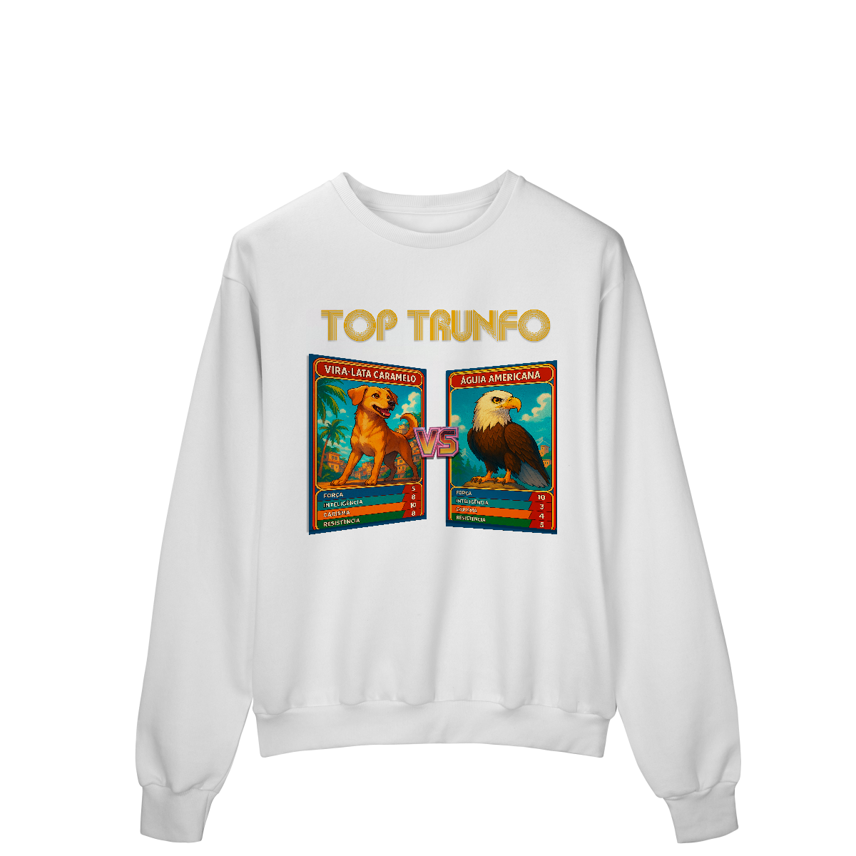 Nome do produto: Top Trunfo: Vira-Lata Caramelo vs Águia Americana - Moletom Prime Fechado