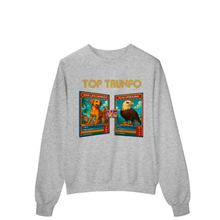 Nome do produto Top Trunfo: Vira-Lata Caramelo vs Águia Americana - Moletom Prime Fechado