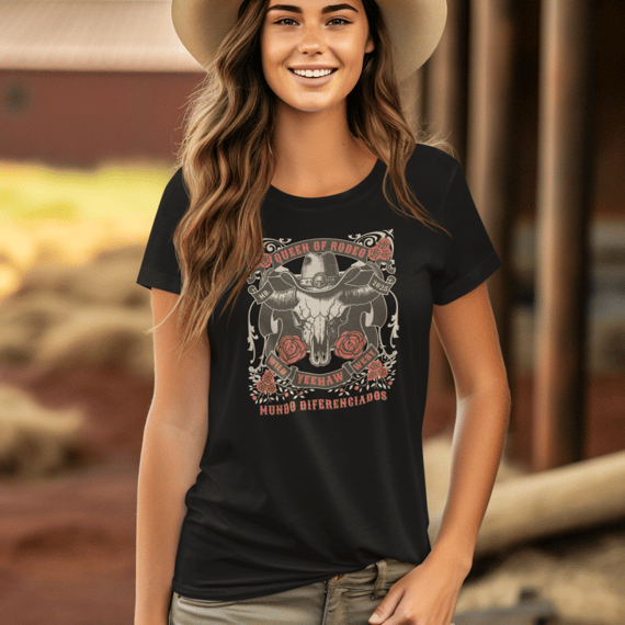 Camiseta Feminina Country MD Quenn Of Rodeo