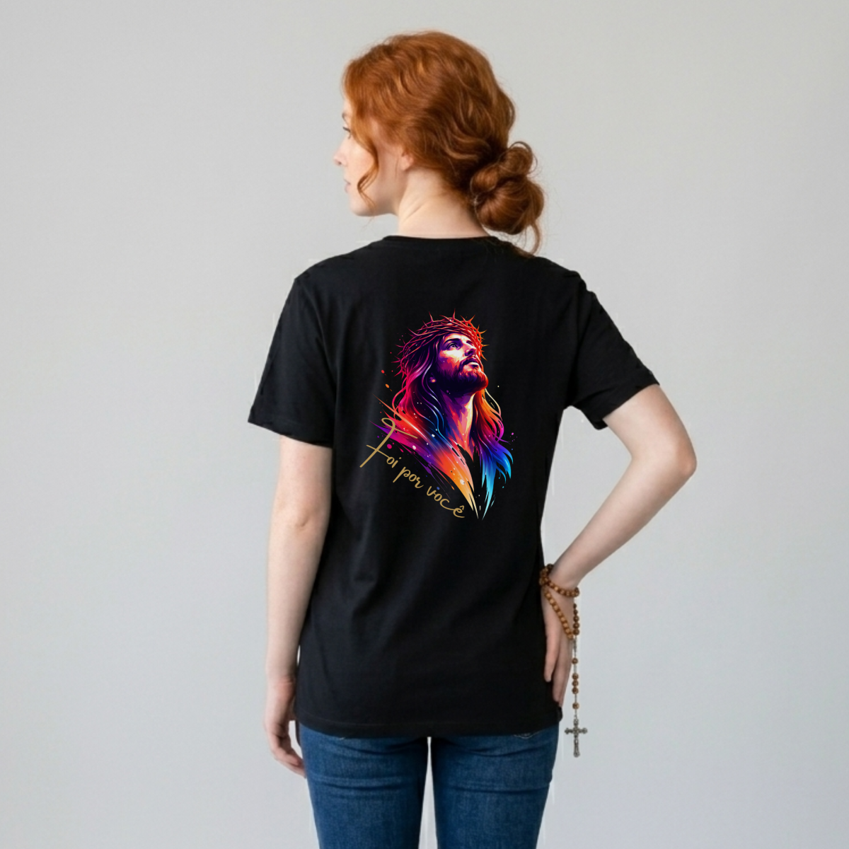 Nome do produto: Camiseta Feminina - I João 4,19