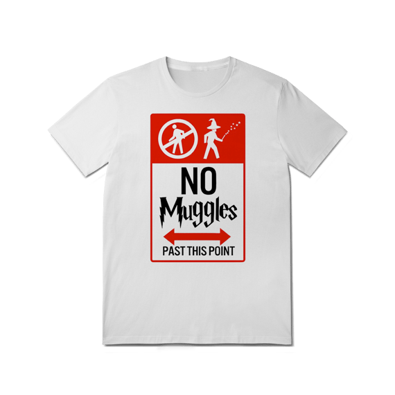 Camiseta Harry Potter - No Muggles Past This Point