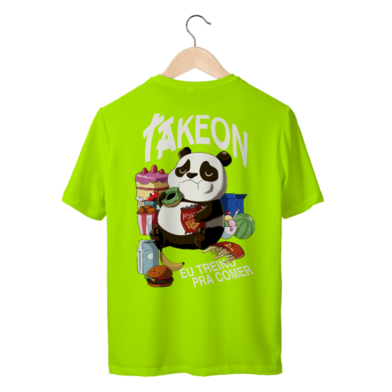 Camiseta Sport Dry UV Eu Treino Para Comer
