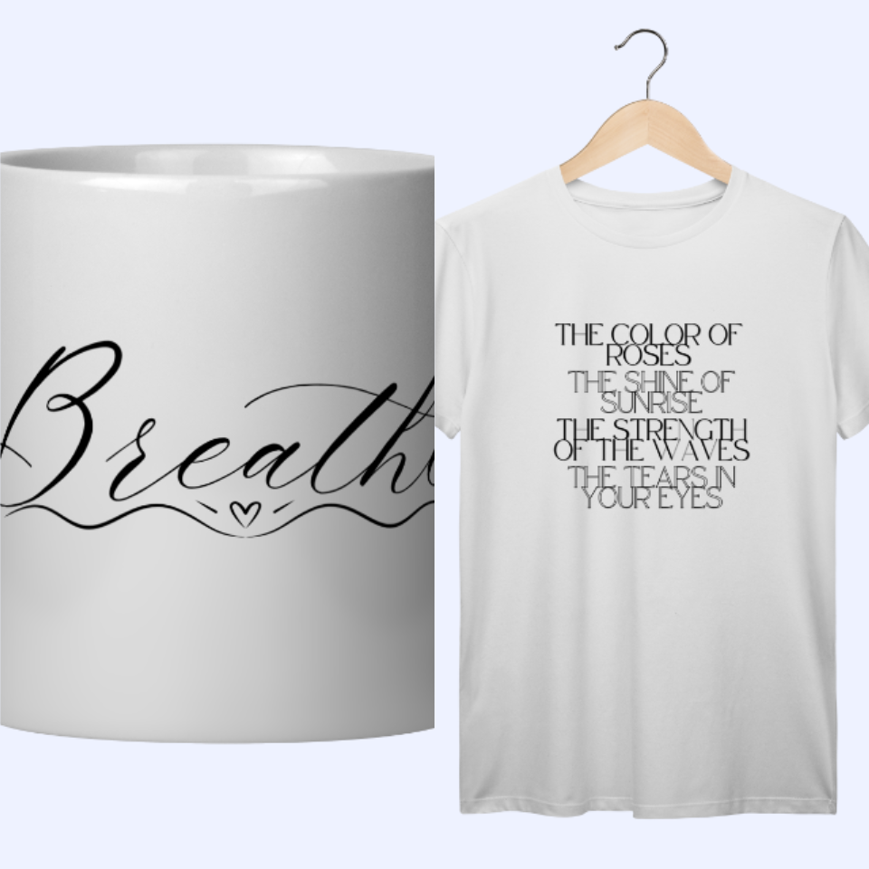 Nome do produto: Kit Breathe I - Camiseta e Caneca