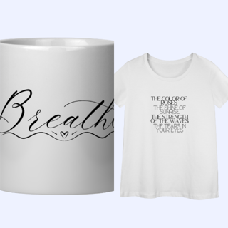 Kit Breathe III - Camiseta Feminina e Caneca