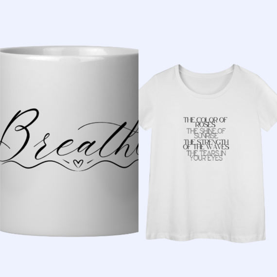Kit Breathe III - Camiseta Feminina e Caneca