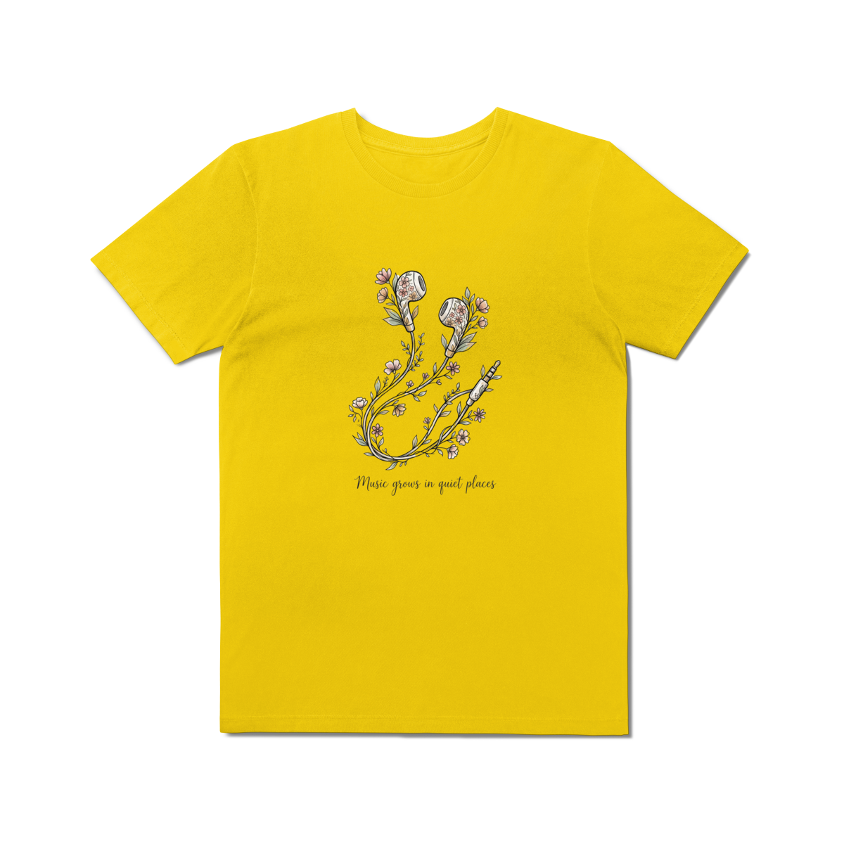 T-shirt Music Grows in Quiet Place