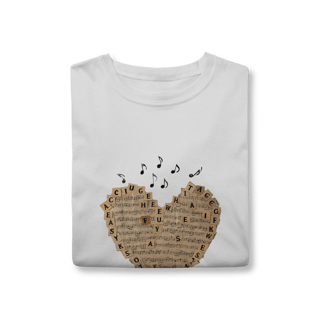 Nome do produto T-Shirt Heart Music