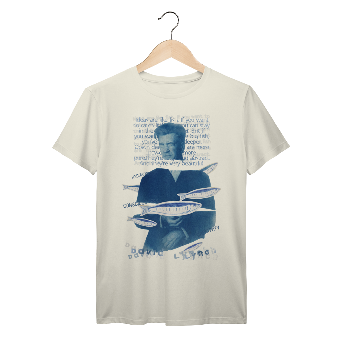 Nome do produto: Camiseta David Lynch - Blue Fishes