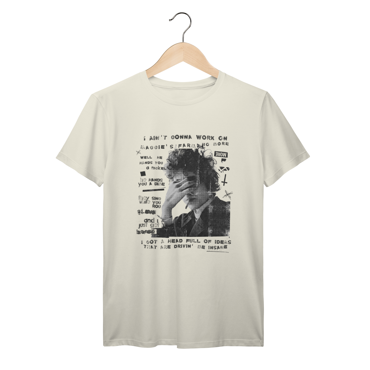 Nome do produto: Camiseta Bob Dylan - Maggie - Marfim