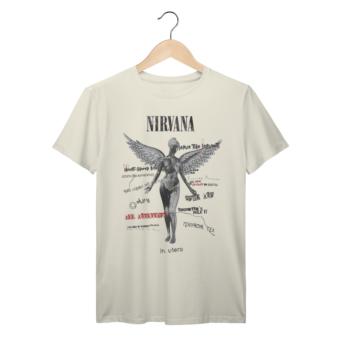Nome do produto: Camiseta Nirvana - Marfim