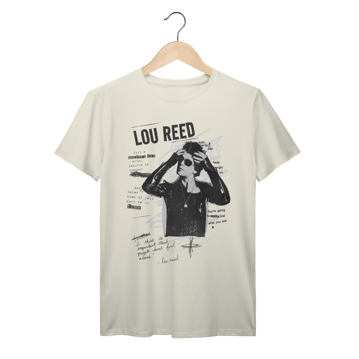 Nome do produto: Camiseta Lou Reed - Marfim