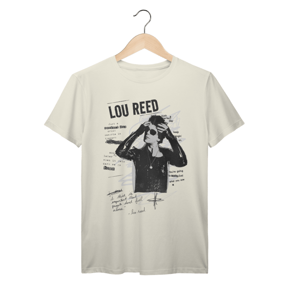 Camiseta Lou Reed - Marfim