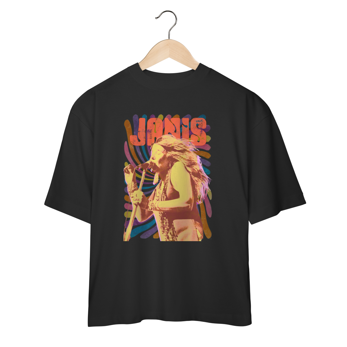 Nome do produto: Camiseta Oversized Janis Joplin