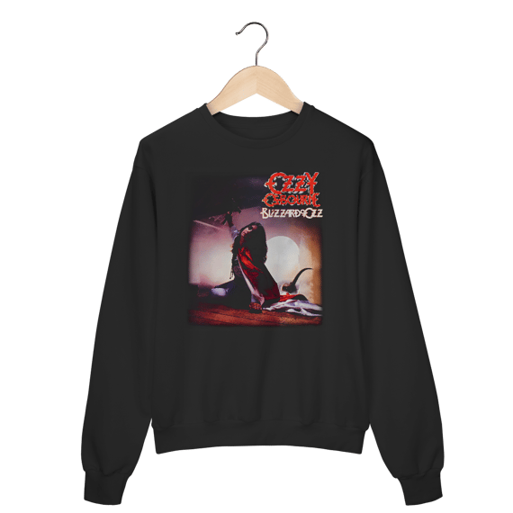 Moletom Fechado Premium Ozzy Osbourne - Blizzard of Ozz - Coleção Metal