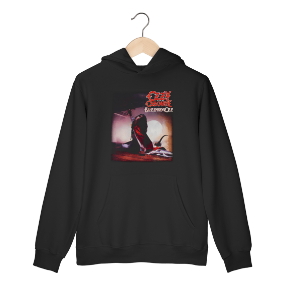 Moletom Canguru Premium Ozzy Osbourne - Blizzard of Ozz - Coleção Metal