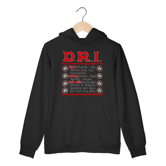 Moletom Canguru Premium D.R.I. - Definition - Coleção Metal/ Hardcore