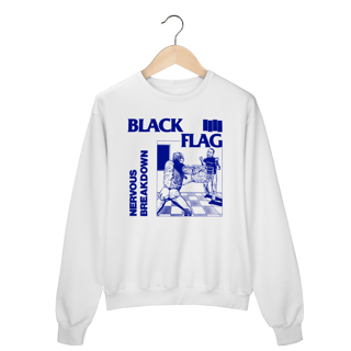Nome do produto Moletom Fechado Premium Black Flag - Nervous Breakdown - Coleção Punk/ Hardcore