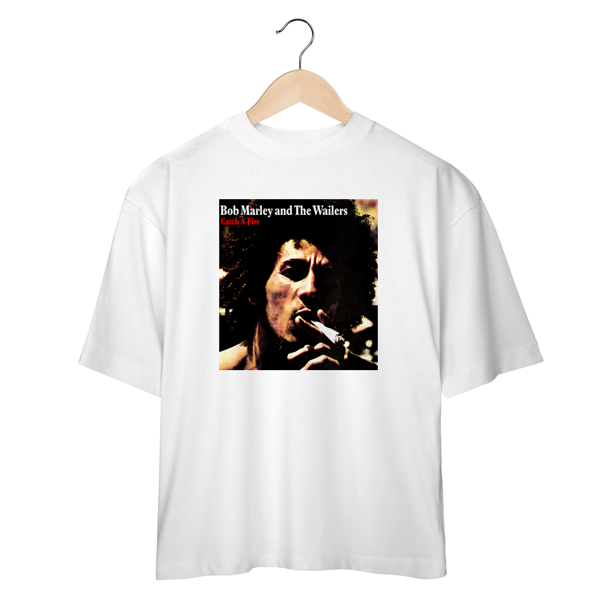 Nome do produto: Camiseta Oversized Bob Marley and the Wailers - Catch a Fire - Coleção Reggae