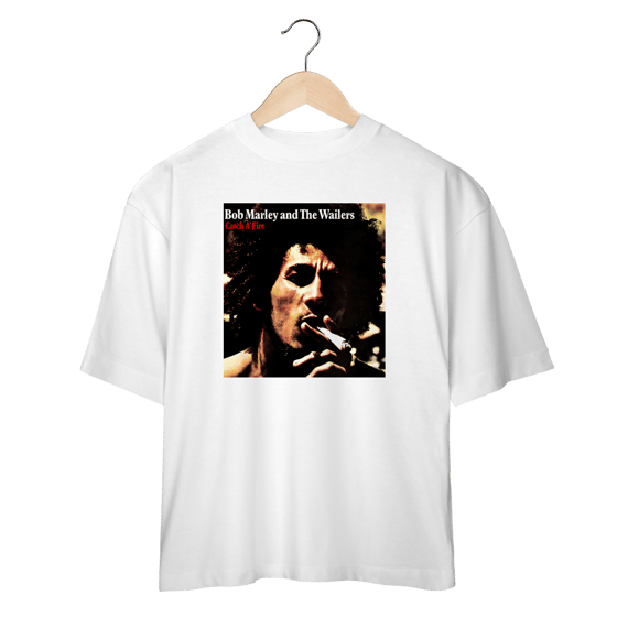 Camiseta Oversized Bob Marley and the Wailers - Catch a Fire - Coleção Reggae