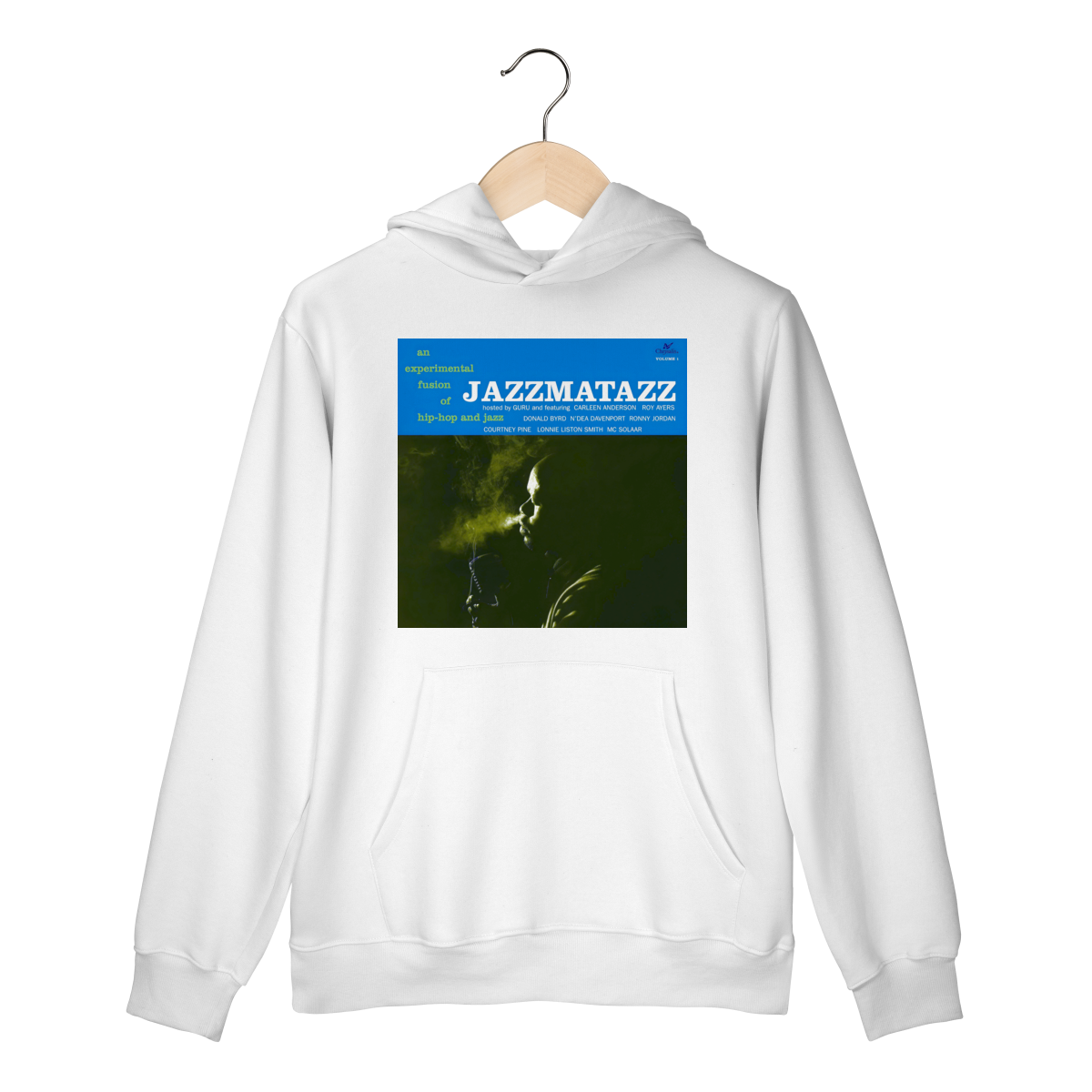 Nome do produto: Moletom Canguru Premium Jazzmatazz - Volume 1 - Coleção Rap/ Jazz