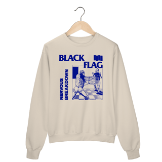 Nome do produto Moletom Fechado Premium Black Flag - Nervous Breakdown - Coleção Punk/ Hardcore