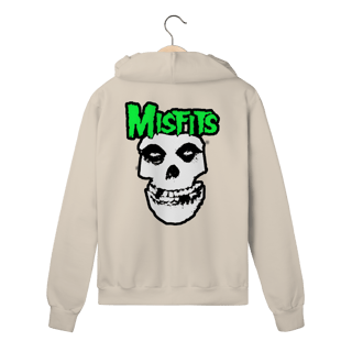 Nome do produto Moletom Com Zíper Premium Misfits - Coleção Punk