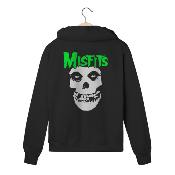 Moletom Com Zíper Premium Misfits - Coleção Punk