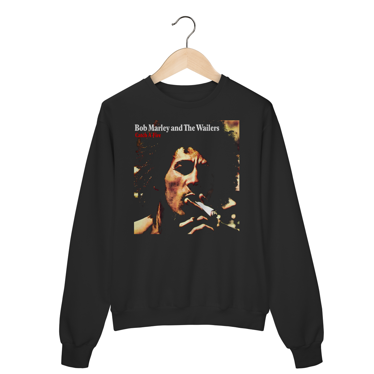 Nome do produto: Moletom Fechado Premium Bob Marley and the Wailers - Catch a Fire - Coleção Reggae